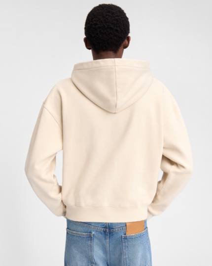 The Gros Grain Beige zipped hoodie