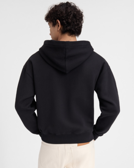 The Gros Grain Black zipped hoodie