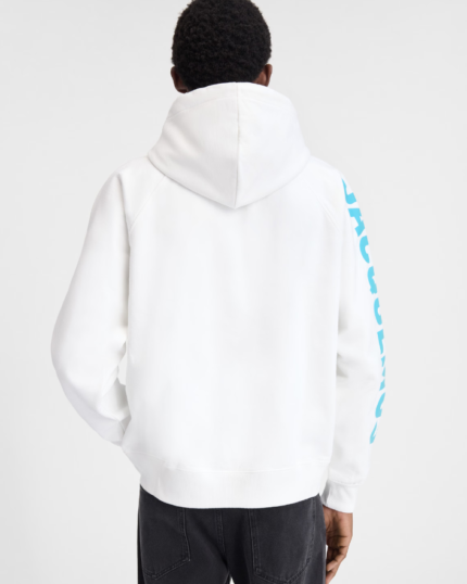 The Typo hoodie Logo sleeve hoodie white