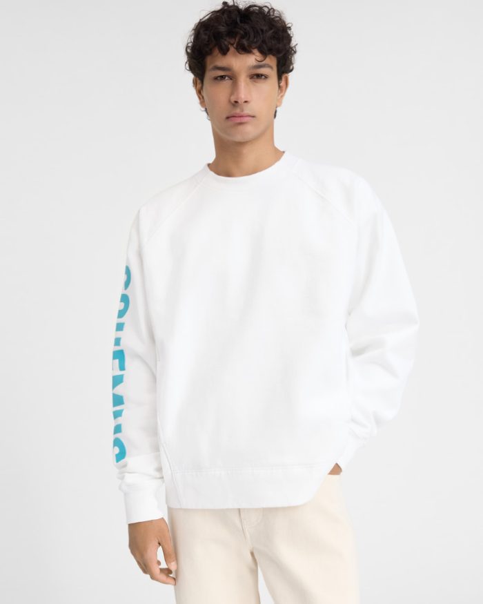 The Typo sweatshirt Logo sleeve sweatshirt White