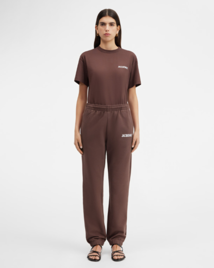 The Jacquemus track pants Logo printed Brown