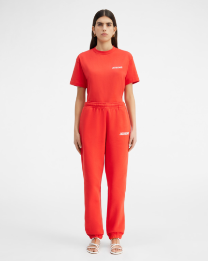 The Jacquemus track pants Logo printed Red