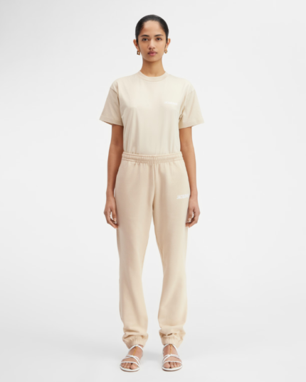 The Jacquemus track pants Logo printed Light Beige