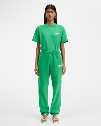 The Jacquemus track pants Logo printed Green