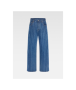 The wide de-Nîmes denim pants Print Blue Stripes