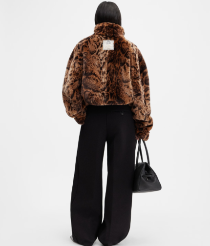 Faux leopard jacket.