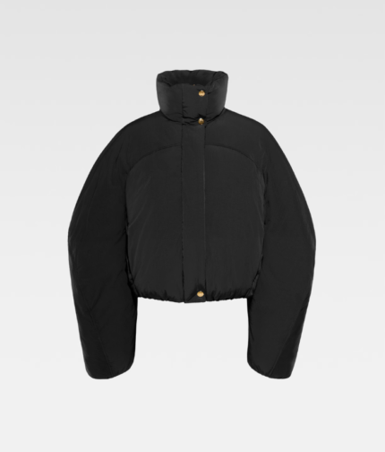 The Caraco cropped puffer jacket Black