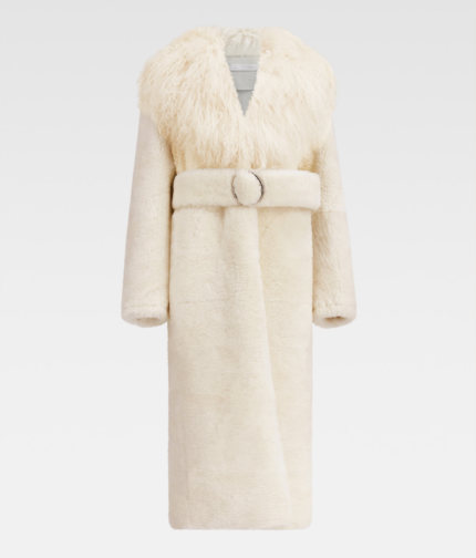 Shearling long coat.