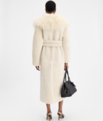 Shearling long coat.