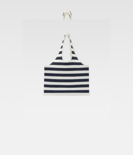 Marcel-effect striped soft bag.