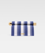 The Rond Carré clutch Print Rayure Blue