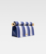 The Rond Carré clutch Print Rayure Blue